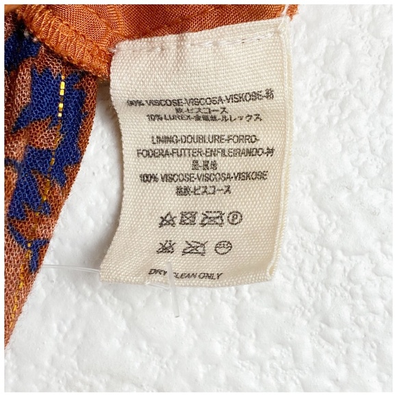 Jens Pirate Booty Wildflower‎ Tarot Blouse in Rust Size Small - Picture 10 of 10